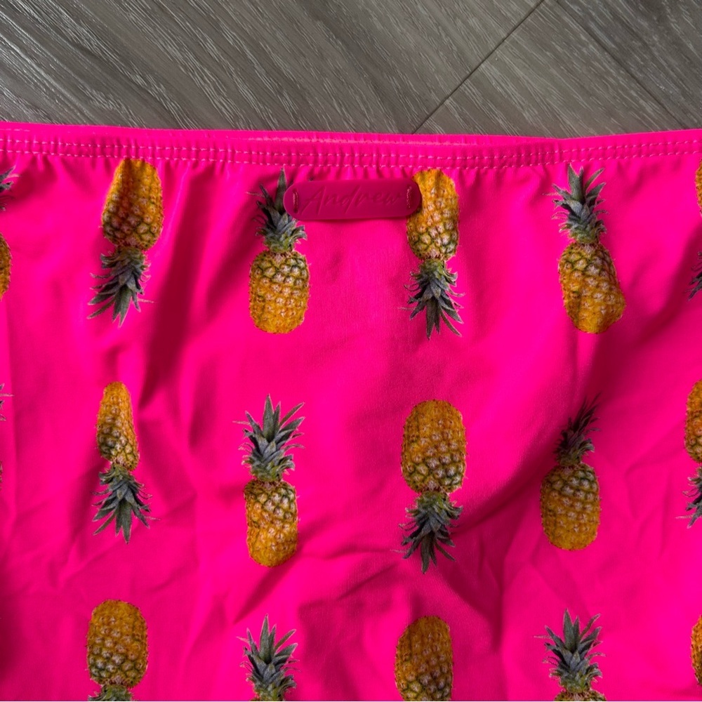 Andrew Christian | Miami Cabana Boy Splash & Dash Brief in Pineapple Print Pink - Picture 7 of 13